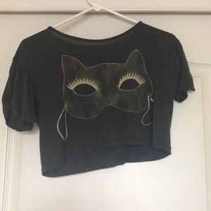 Short Sleeve crop top with mask